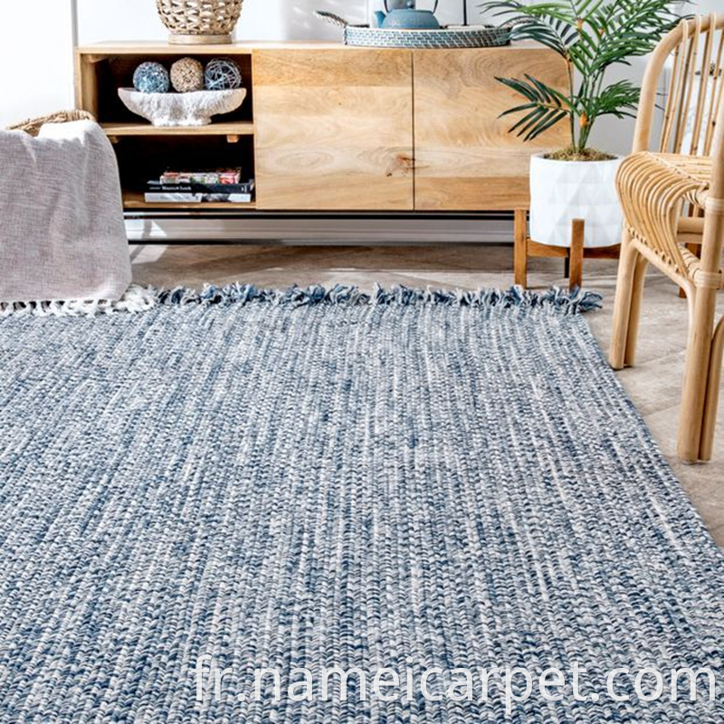 Pp Polypropylene Braided Woven Indoor Outdoor Carpet Rug Floor Mats With Tassels 48